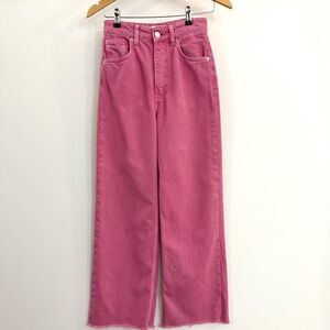 Zara Pink Flare & Wide Leg Jeans